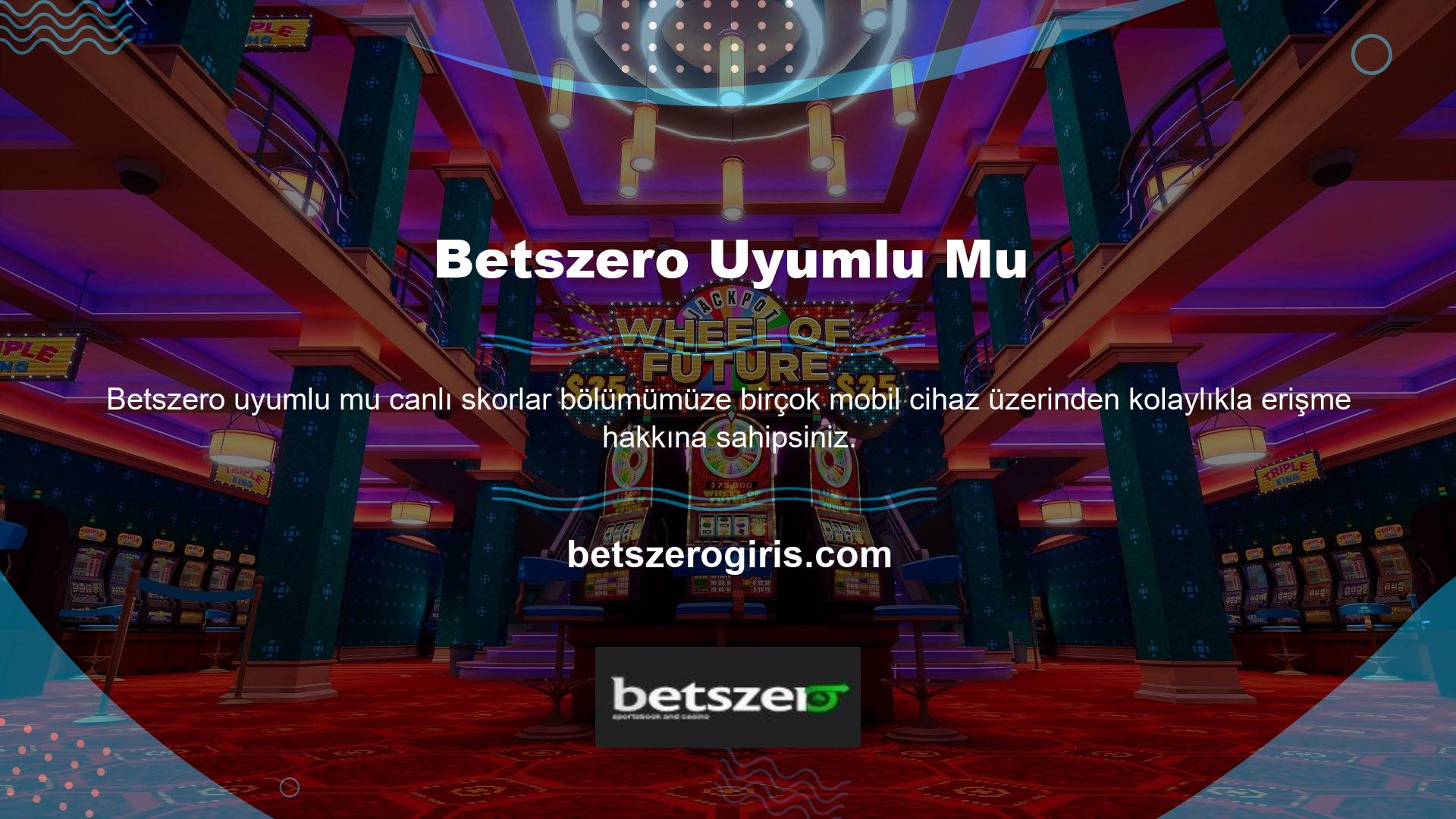 Betszero web sitesine mobil cihazlardan erişilebilir